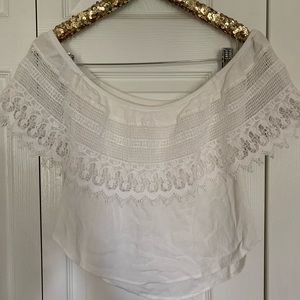 Socialite off the shoulder crochet top